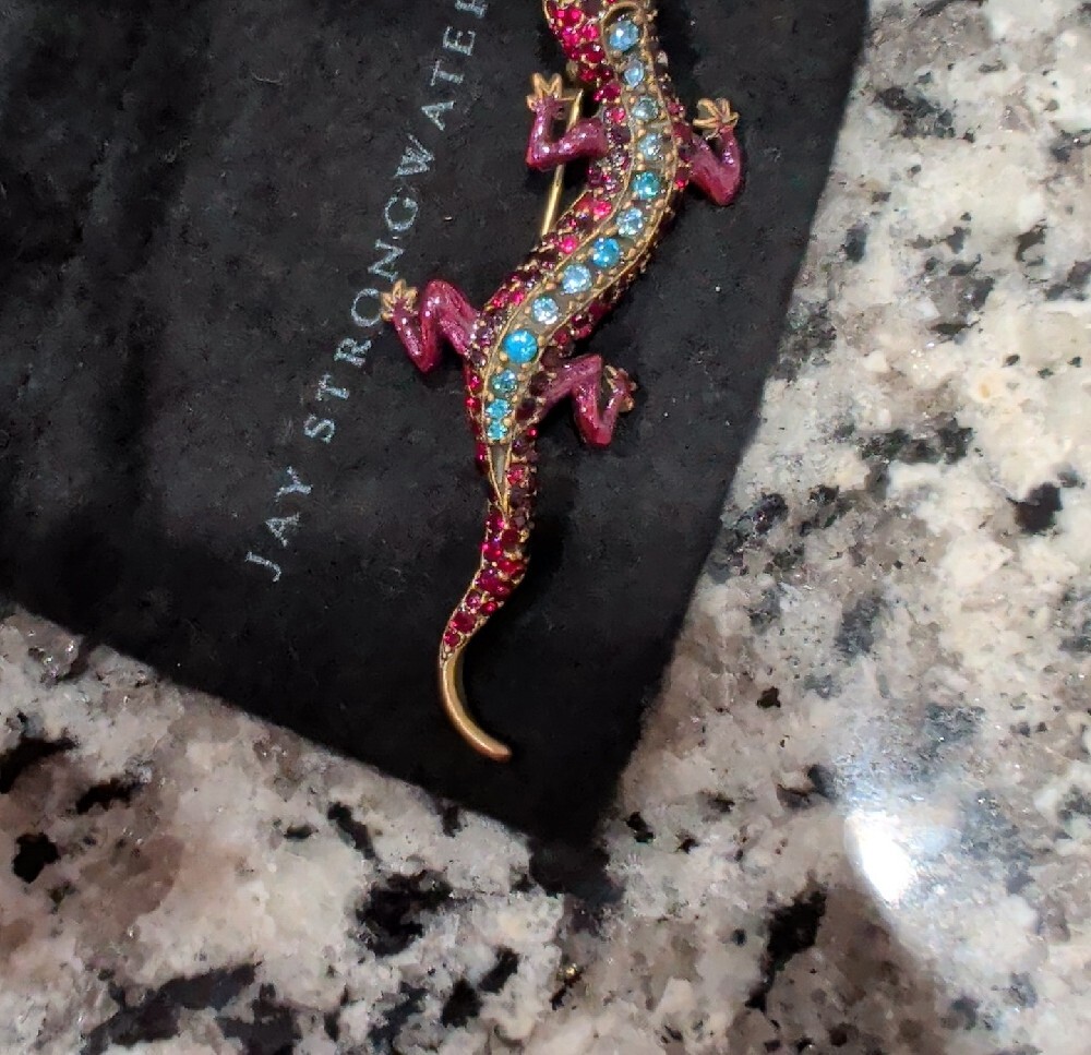 Authentic Jay Strongwater Salamander Brooch - Picture 3 of 3